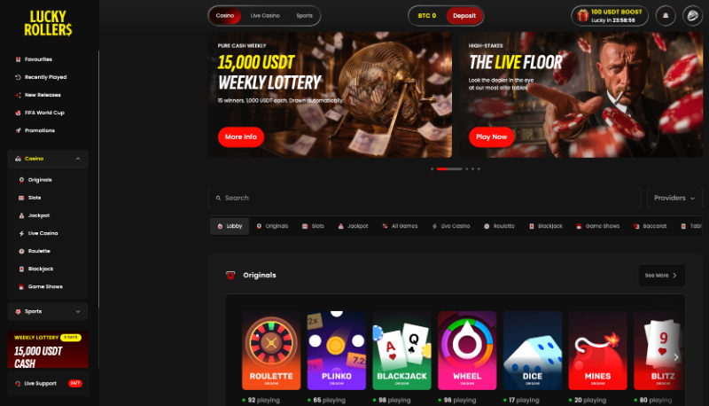LuckyRollers crypto casino